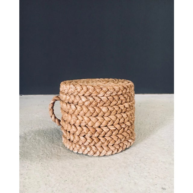 French Mediterranean Low Rope Stool from Audoux Minet, 1940s For Sale - Image 4 of 18