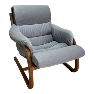 Stouby Polster Danis Teak Bentwood Lounge Chair, Circa 1970’s For Sale