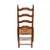 Mid-Century Modern Brown Arts and Crafts Ladder Back Wooden Dining Chair With Natural Woven Seat For Sale - Image 3 of 5