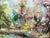1970s Spring Landscape Impressionist Oil Painting on Masonite Board by Stacy Szmak For Sale - Image 4 of 6