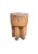 Wood Round Teak Wood Side Table, Natural Finish, Modern Organic For Sale - Image 7 of 7