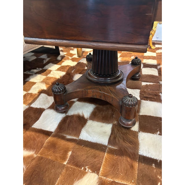 Brown 19th Century Mahogany Inlaid Small Coffee Table With Checkerboard Top For Sale - Image 8 of 12