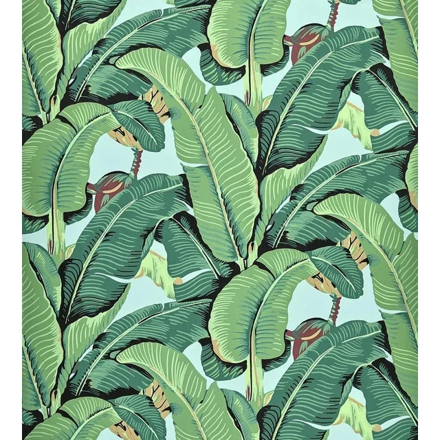Contemporary Sample - Hinson for The House of Scalamandr�� Hinson Palm Wallcovering, Sky For Sale - Image 3 of 3