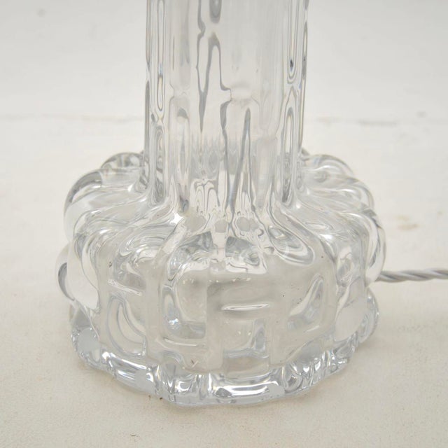 Cream Swedish Table Lamps by Carl Fagerlund for Orrefors, 1960s, Set of 2 For Sale - Image 8 of 9