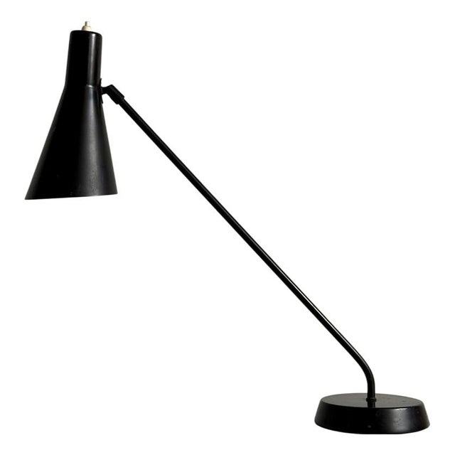 Black Swedish Desk Lamp by Alf Svensson for Bergboms, 1950s For Sale - Image 8 of 8