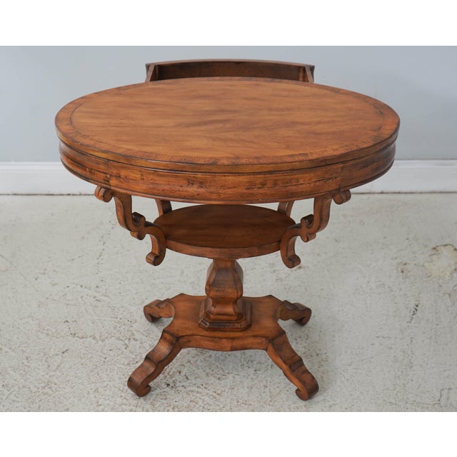 Pair of Continental Style 2 Tier 1 Drawer Pedestal Lamp End Tables For Sale - Image 17 of 17