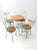 Farmhouse Vintage Ice Cream Parlor Table Set With 4 Chairs For Sale - Image 3 of 13
