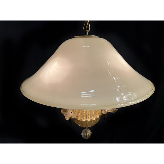 Italian Chandelier with Gold Inclusion by Barovier & Toso, 1940s For Sale - Image 12 of 16