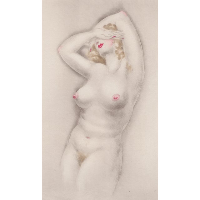 Paper Louis Icart, Heavy Breasts from The Life of Breasts, Nude, Original Etching & Aquatint, 1945 For Sale - Image 7 of 7