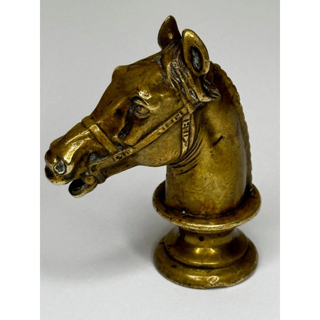English Georgian Equestrian Horse Head Armorial Desk Seal c.1770–1800 For Sale - Image 3 of 10