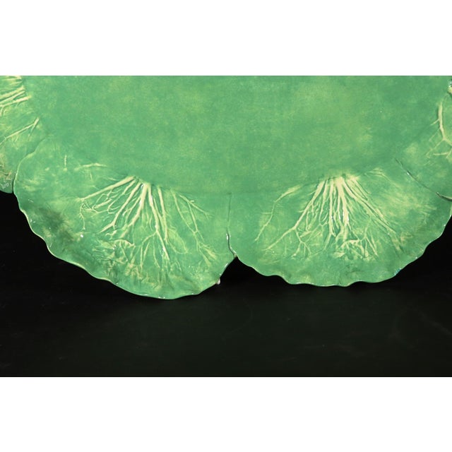 Late 20th Century Dodie Thayer Trompe l'Oeil Lettuce Ware Platter For Sale - Image 10 of 15