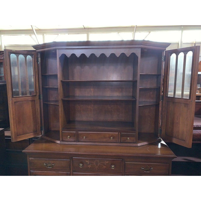 Davis Cabinet Co Solid Cherry Dining Room Hutch Display Cabinet