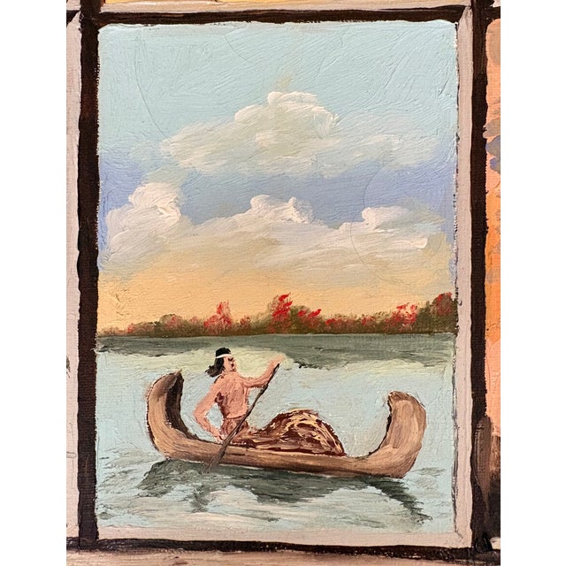 Vintage Oil Painting - Visions of America For Sale - Image 4 of 10