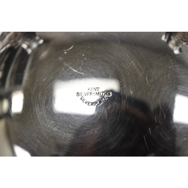 Vintage Kent Silversmiths Silver Plated Bulbous Victorian Footed Water Pitcher For Sale - Image 10 of 12