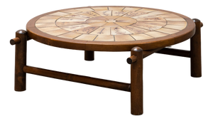 Round Ceramic Coffee Table, 1960s