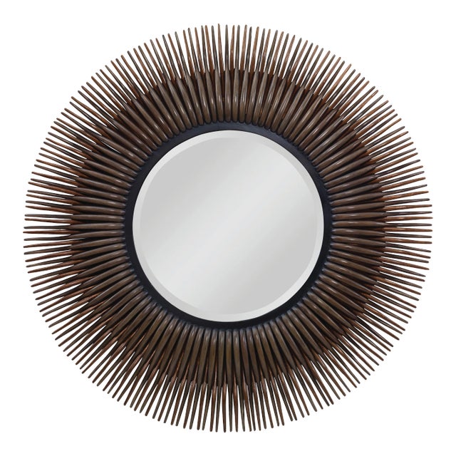 Century Furniture Rattan Burst Mirror (Cg-007-415, C415-007) For Sale