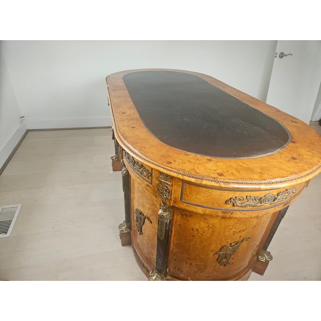 Early 20th Century Louis XV-Style Burl Wood Desk For Sale - Image 4 of 4