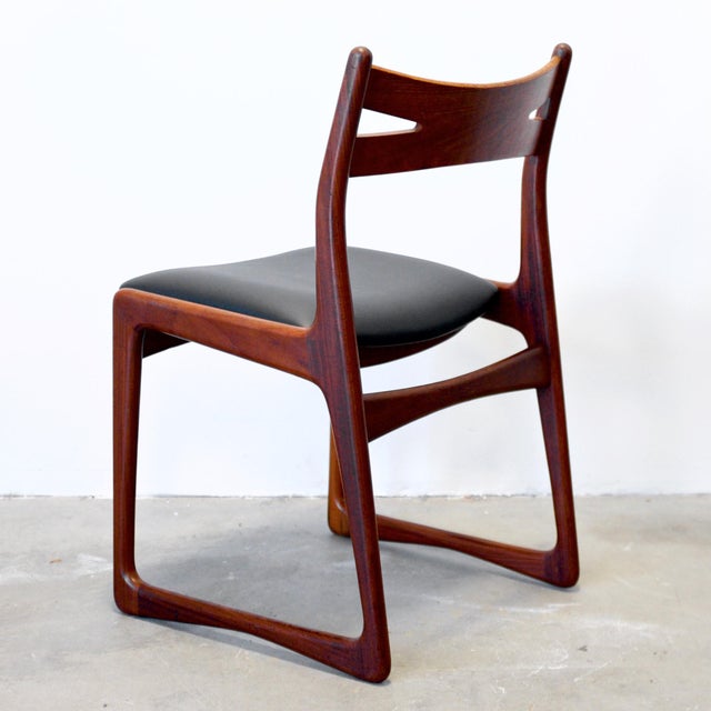 1960s Danish Teak Set of 6 Newly Restored & Upholstered Dining Chairs For Sale - Image 10 of 15