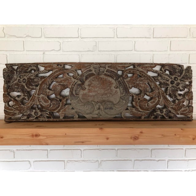 Boho Carved Wood Wall Hanging Chairish