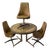 Vintage Douglas Furniture Company Formica Dining Table & 3 Steel/Vinyl Chairs For Sale