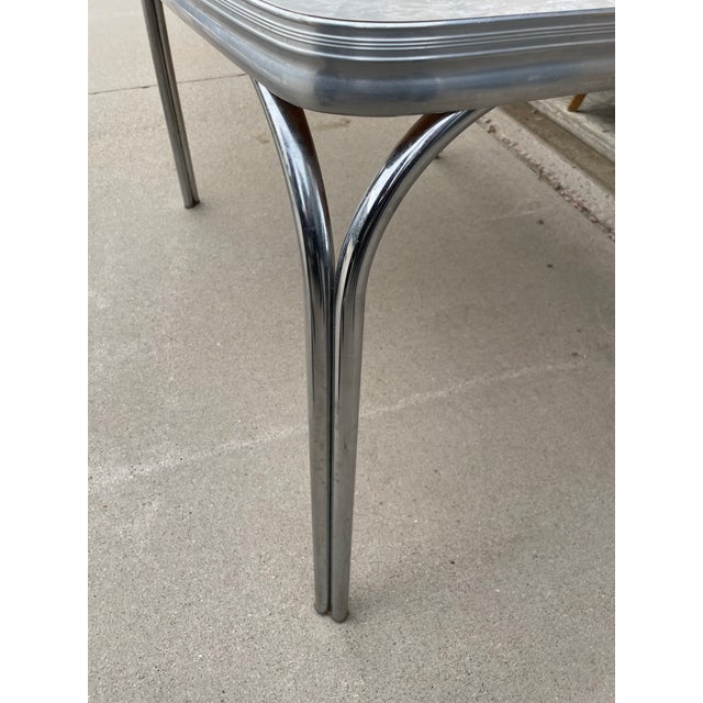 1954 Kitchen Master MCM Formica / Chrome Table and 4 Chairs Set of 6