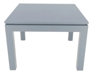 Square Parsons Style Cloth Wrapped Grey Lacquer c1970s Center Occasional Table