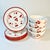 Late 20th Century Vintage Art Deco Boho Chic Cherries Jubilee Luncheon Plates & Bowls - Set of 8 For Sale - Image 5 of 12