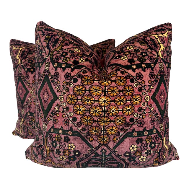 House of Hackney "Mey Meh" in Blush 22" Pillows-a Pair For Sale