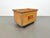 Large Wooden Chest on Casters with Metal-Reinforced Corners, 1960s For Sale - Image 3 of 9