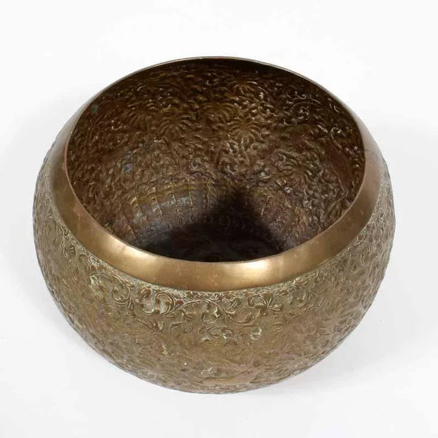 Brass Bowl With Indian Hunting Scenes For Sale - Image 4 of 7