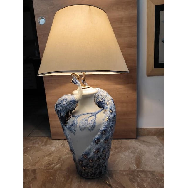 Capodimonte Porcelain Lamp, Italy, 1970s For Sale - Image 10 of 13