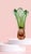Pink Large 1960's Asymmetrical Green and Gentle Pink Art Glass Vase, Josef Hospodka for Chrisbska For Sale - Image 8 of 12