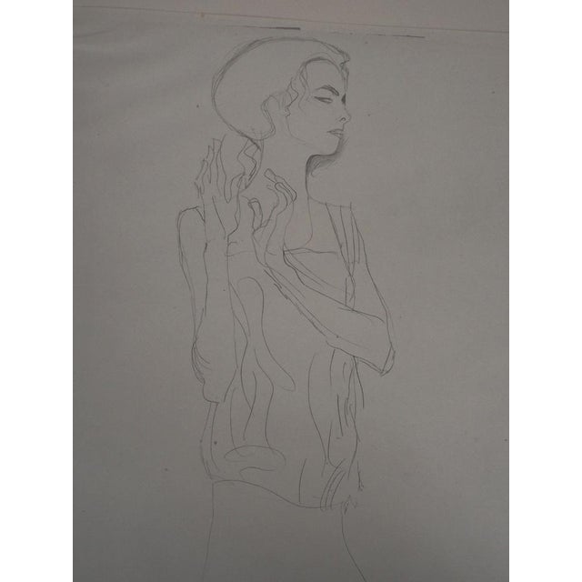 Gustav Klimt, Actress, 1919, Signed Lithograph For Sale - Image 4 of 6