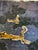 Vintage Japanese Four-Panel Hand-Painted Silver Leaf Pine Tree Folding Screen For Sale - Image 11 of 16