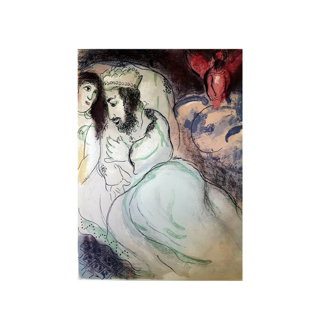 Marc Chagall - The Bible - Sarah And Abimelech - Original Lithograph 1960 For Sale