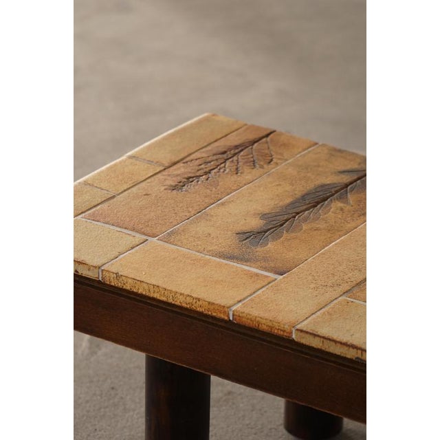 Mid-Century French Ceramic Tile Coffee Table attributed to Roger Capron, Vallauris, 1960s For Sale - Image 11 of 18