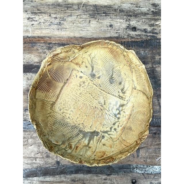 Ceramic Vintage Original Slab Built Pottery Platter For Sale - Image 7 of 16
