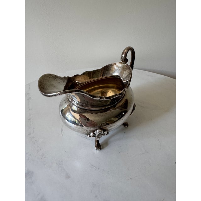 Traditional Antique Edwardian Sterling Silver Sauce Boat, Glasgow Hallmarked, C. 1900 For Sale - Image 3 of 11