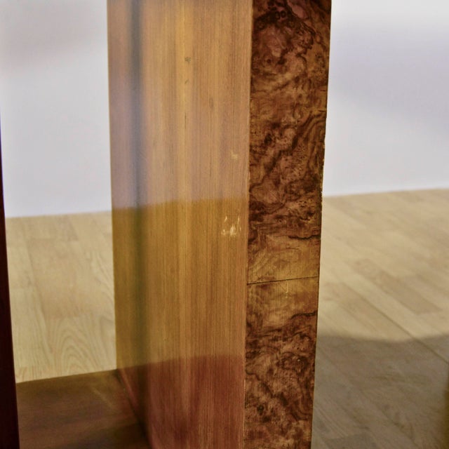 Art Deco Table in Elm Burl and Mahogany, 1930s For Sale - Image 11 of 18