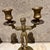 Metal Antique Brass Double Candlestick Holders, Early 20th Century For Sale - Image 7 of 10