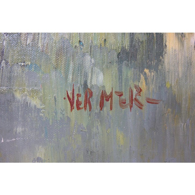 Late 20th Century Paris Rainy Day – Signed Original Oil on Canvas For Sale - Image 5 of 6