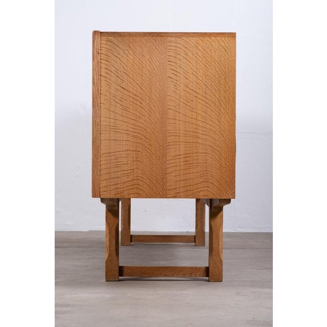 Vintage Danish Oak Sideboard by Henning Kjærnulf, 1960s For Sale - Image 11 of 13