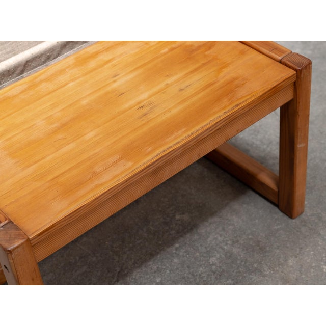 Wood Habitat Pine Coffee Table with Jute Magazine Rack, 1980s For Sale - Image 7 of 9