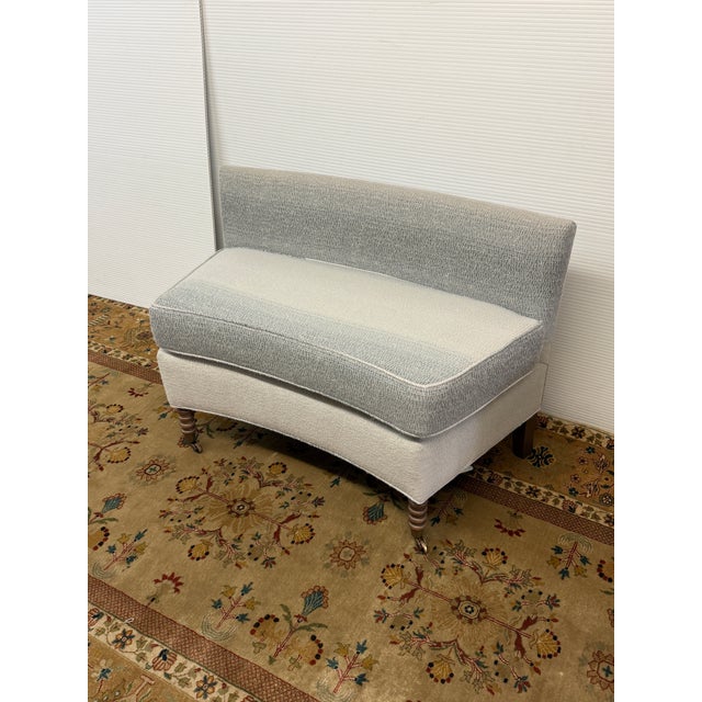 Contemporary Ombre Curved Sectional/Bench, Bespoke For Sale - Image 3 of 12