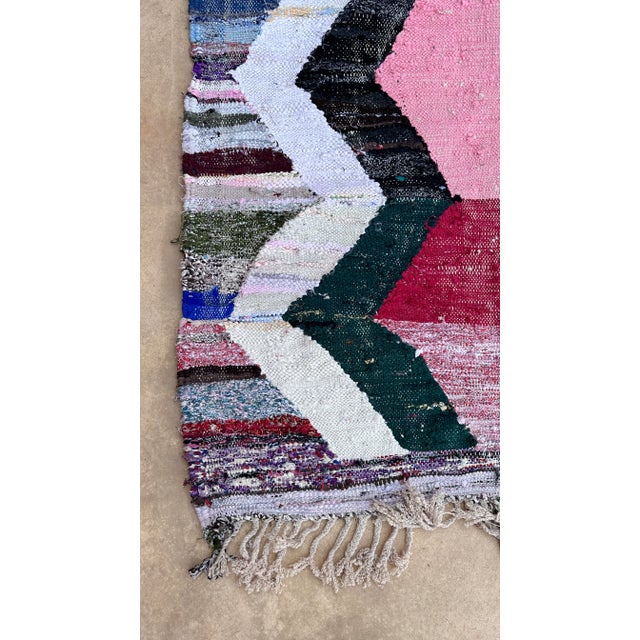1980s Moroccan Colorful Vintage Kilim Rug - 4'1" X 7'0" Ft For Sale - Image 4 of 8