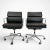 Mid-Century Modern Pair of Eames Aluminum Group Soft Pad Management Chairs by Herman Miller - Black Leather For Sale - Image 3 of 10