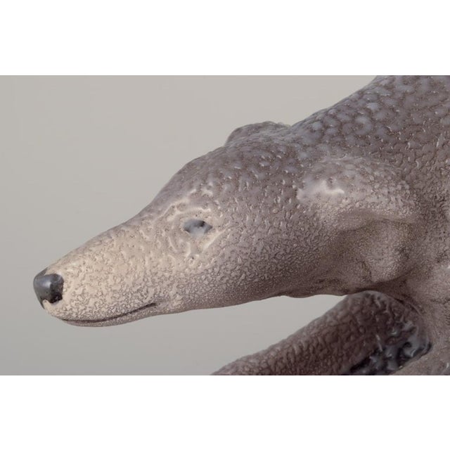 Ceramic Sculpture of Running Greyhounds from Sevres Vinsare, France, 1930s For Sale - Image 6 of 9