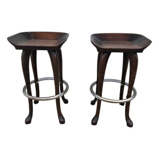 1970s Jean of Topanga Counter Stools Set For Sale