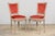Early 20th Century Antique French Louis XVI Style Painted Side Chairs W/ Red Velvet Damask – A Pair For Sale - Image 5 of 18