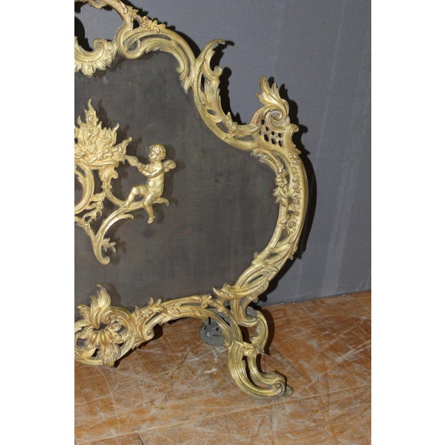 Louis XV Bronze Fireplace Screen, 1800s For Sale - Image 3 of 11